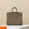 HERMES Birkin 25 Handbag in Etoupe Togo Leather with Silver Hardware
