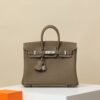 HERMES Birkin 25 Handbag in Etoupe Togo Leather with Silver Hardware