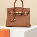 HERMES Birkin 30 Handbag in Gold Togo Leather with Gold Hardware
