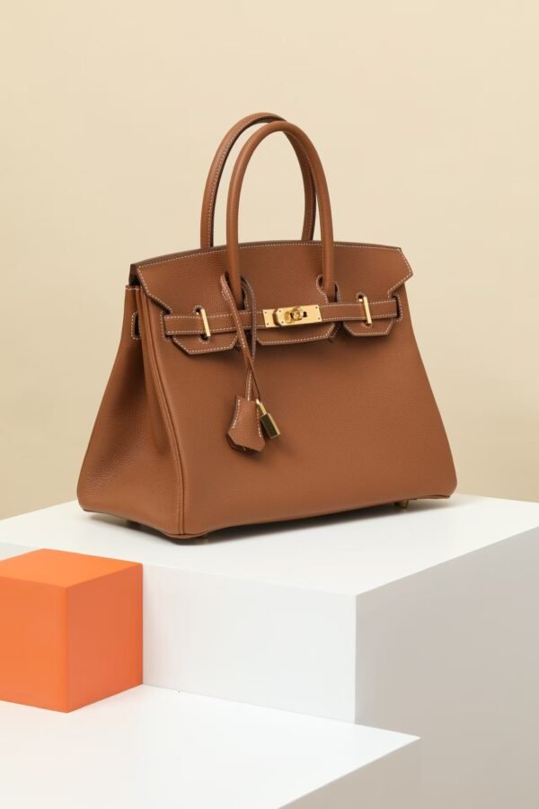HERMES Birkin 30 Handbag in Gold Togo Leather with Gold Hardware