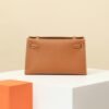 HERMES Kelly 22 Pochette in Gold Epsom Leather with Gold Hardware