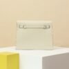 HERMES Kelly Danse 22 in Craie Evercolor Leather with Palladium Hardware