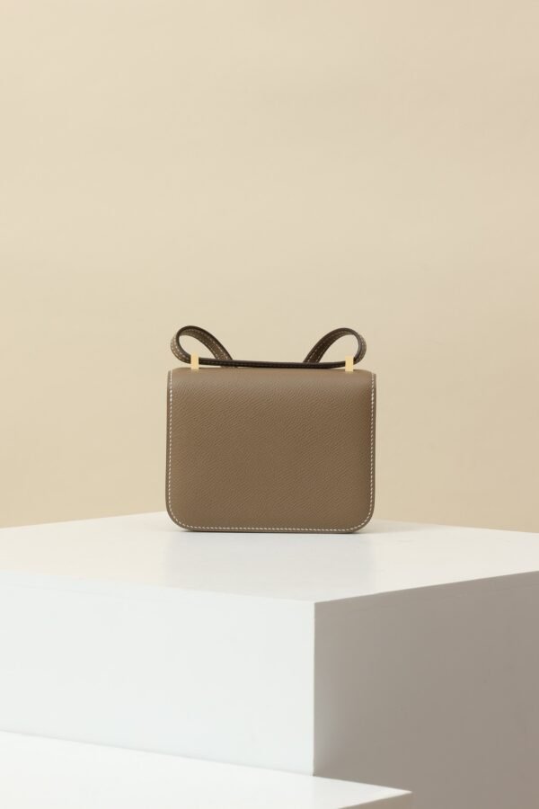 HERMES Constance 14 Crossbody Bag in Étoupe Epsom Leather with Gold Hardware