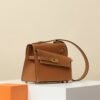 HERMES Kelly 20 Disorder Crossbody Bag in Gold Epsom Leather with Gold Hardware