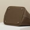 HERMES Picotin Lock 22 Bucket Bag in Étoupe Taurillon Clemence Leather with
